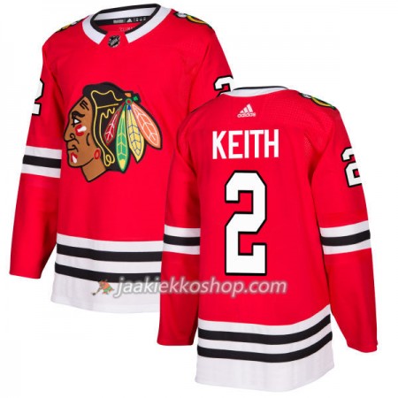 Miehille NHL Chicago Blackhawks Pelipaita Duncan Keith 2 Adidas 2017-2018 Punainen Authentic